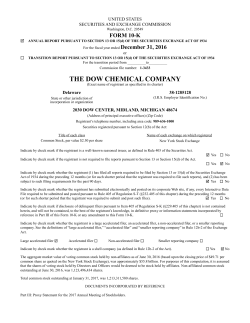 2016 Form 10-K - The DOW Chemical Company