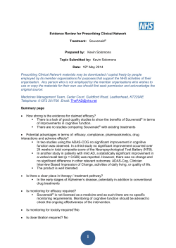 Evidence Review for NHS Surrey Area Prescribing