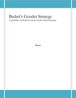 Bedari`s Gender Strategy