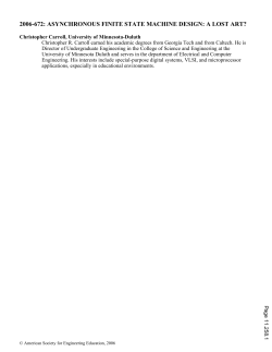 Asynchronous Finite State Machine Design: A Lost Art?