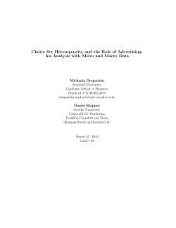 Choice Set Heterogeneity and the Role of