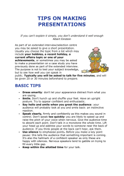 Tips On Making Presentations