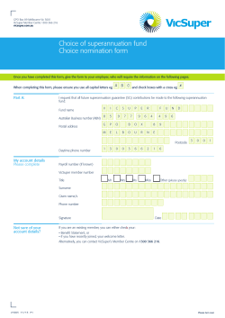 Choice of superannuation fund Choice nomination form