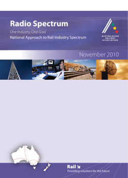 Radio Spectrum - Australasian Railway Association