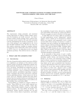 SOFTWARE FOR UNIFORM RANDOM
