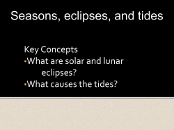 Phases, Eclipses and Tides - Blountstown Middle School