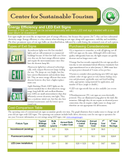 Energy Efficiency and LED Exit Signs