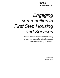 Engaging Communities in First Step Housing and