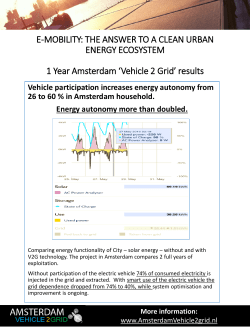 E-MOBILITY THE ANSWER TO A CLEAN URBAN ENERGY