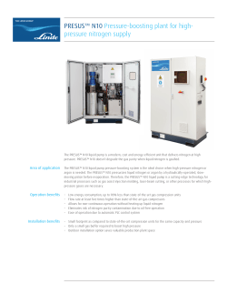 PRESUS&trade; N10 Pressure-boosting plant for high
