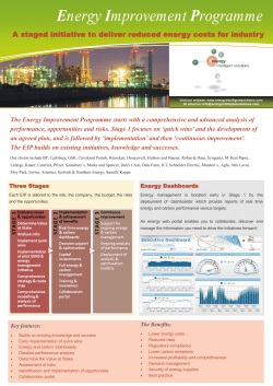 A staged initiative to deliver reduced energy costs for industry