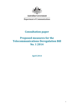 Consultation paper - Proposed measures for Telecommunications
