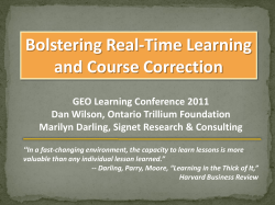 Bolstering Real-Time Learning and Course
