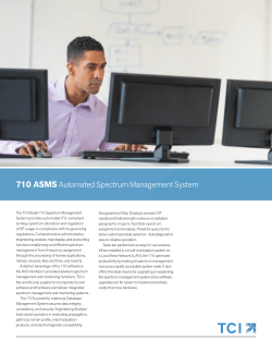 TCI 710 Automated Spectrum Management System datasheet