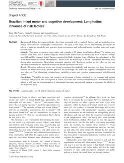 Brazilian infant motor and cognitive development