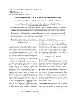 In-vitro Antifungal Activity of Three Selected Pakistani Medicinal Plants