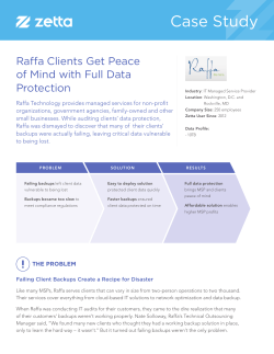 Raffa Clients Get Peace of Mind with Full Data Protection Case Study