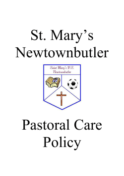 Pastoral Care Policy and Practice St Mary`s Primary School