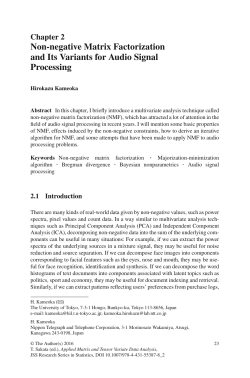 Non-negative Matrix Factorization and Its Variants for
