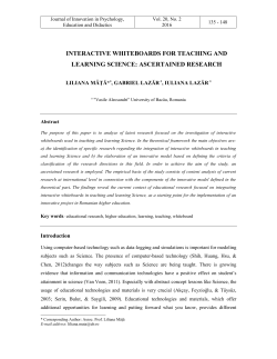 interactive whiteboards for teaching and learning science