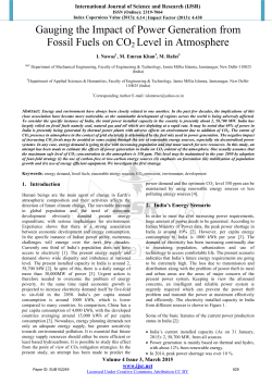 Gauging the Impact of Power Generation from Fossil Fuels on CO2