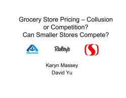 Grocery Store Pricing &ndash; Collusion or Competition?