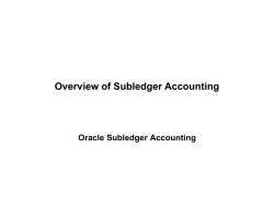Subledger Accounting