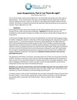 Laser Acupuncture, Part II: Let There Be Light!