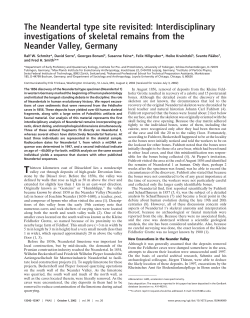 The Neandertal type site revisited: Interdisciplinary investigations of