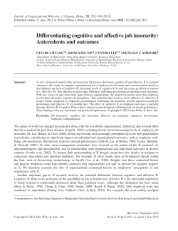 Differentiating cognitive and affective job insecurity
