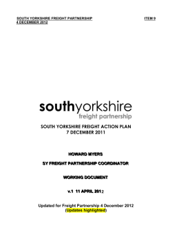 South Yorkshire Freight Strategy