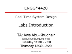 ENGG*4420 Real Time System Design Lab 1: Modeling the PT 326