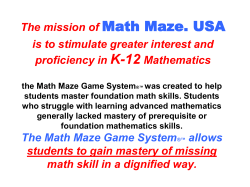 the Math Maze Game System