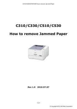C310/C330/C510/C530 How to remove Jammed Paper
