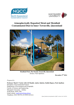Atmospherically Deposited Metal and Metalloid Contaminated Dust