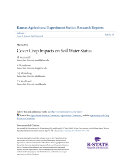 Cover Crop Impacts on Soil Water Status
