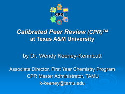 Calibrated Peer Review (CPRTM) - Purdue University Chemistry