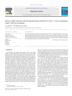 Intense visible and near infrared upconversion in