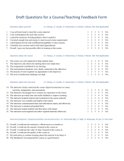 CSU Channel Islands Student Survey for Formative Use
