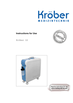 Instructions for Use Kr&ouml;ber O2