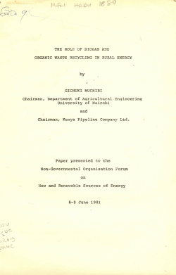 The Role of Biogas and Organic Waste Recycling in Rural Energy