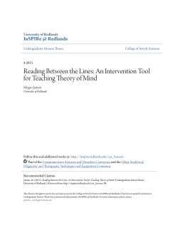 Reading Between the Lines: An Intervention Tool for Teaching