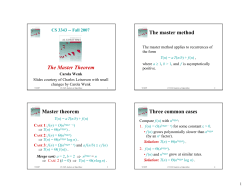 Master theorem slides