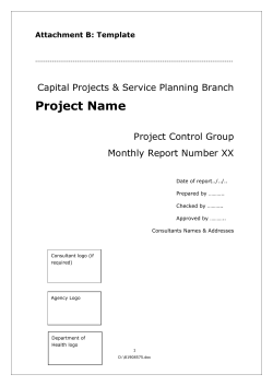 Attachment B: Template - Infrastructure Planning and Delivery