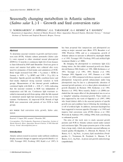 Growth and feed conversion ratio
