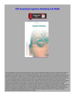 PDF Cognitive Modeling Full MOBI