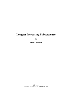 Longest Increasing Subsequence