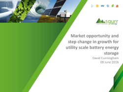 Market opportunity and step change in growth for utility scale