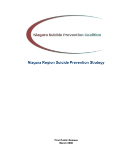 Niagara Region Suicide Prevention Strategy