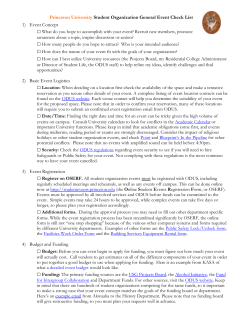 General Event Check List